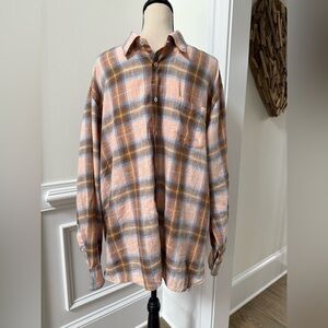 Plaid Button-Up Shirt